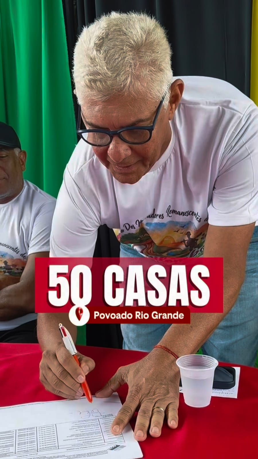Prefeito Zé Martins assina ordem de serviço para construção de 50 casas na comunidade quilombola Rio Grande